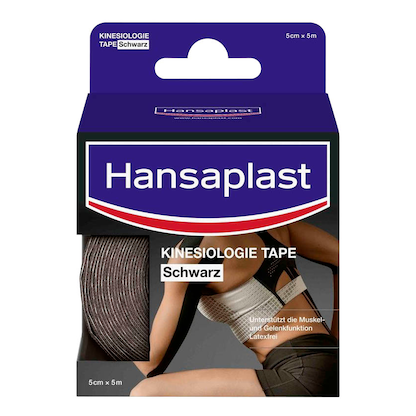 Artikelbild 5 für Hansaplast Tape KINESIOLOGIE 48394 schwarz 5,0 cm x 5,0 m, 1 St., Artikelnummer 577314