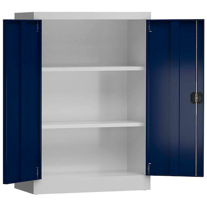 Artikelbild für ClassiX Metallschrank X-530321 enzianblau, lichtgrau 92,0 x 42,0 x 120,0 cm, aufgebaut, Artikelnummer 182426