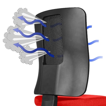 Artikelbild 8 für Topstar Bürostuhl Open X (N), OX1000 G210 Stoff rot, Gestell schwarz, Artikelnummer 683685