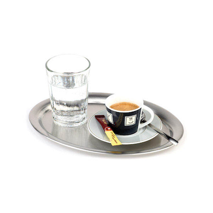 Artikelbild 2 für APS Tablett KAFFEEHAUS silber oval 29,0 x 22,0 cm, Artikelnummer 197438