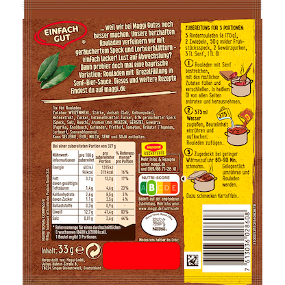 Artikelbild 3 für Maggi® Rouladensauce 45x 3 Portionen, Artikelnummer 612829