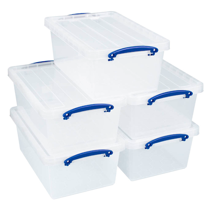 Artikelbild 8 für 5 Really Useful Box Aufbewahrungsboxen 5x 10,2 l transparent 40,5 x 26,0 x 16,0 cm, Artikelnummer 882347