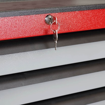 Artikelbild 6 für ADB HQ Werkstattwagen mit Lochwand schwarz 7 Schubladen, Artikelnummer 892444