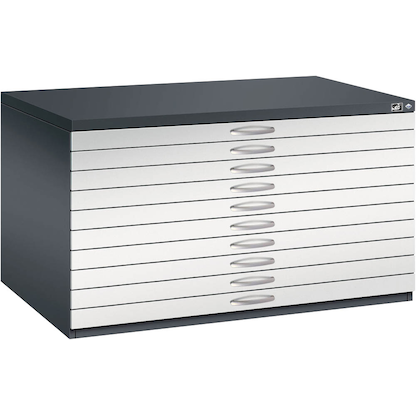 Artikelbild 4 für CP 7200 Planschrank schwarzgrau, lichtgrau 10 Schubladen 135,0 x 96,0 x 76,0 cm, Artikelnummer 682601