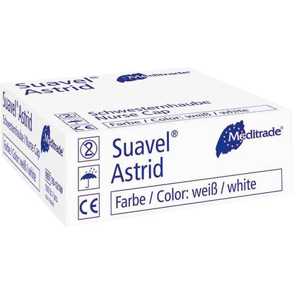 Artikelbild 2 für Meditrade® unisex Baretthauben Suavel® Astrid weiß Größe L 100 St., Artikelnummer 242109