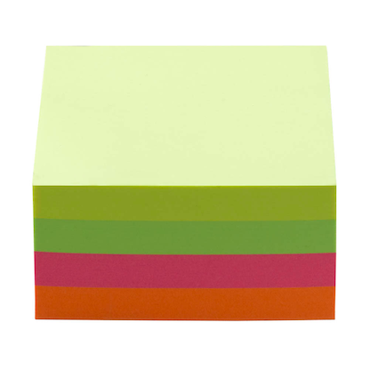 Artikelbild 3 für office discount neon Haftnotizen farbsortiert, 1 Würfel, Artikelnummer 238100
