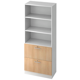 Artikelbild 1 für HAMMERBACHER Regalschrank 7300 RE, V7300/W/E/RE eiche, weiß 80,0 x 42,0 x 200,4 cm, Artikelnummer 867186
