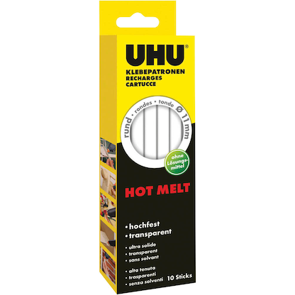 Artikelbild 24 für UHU Heißklebesticks HOT MELT transparent, 10 St., Artikelnummer 507192
