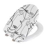 Artikelbild 1 für WENKO WC-Sitz mit Absenkautomatik Faces weiß, schwarz, Artikelnummer 814787