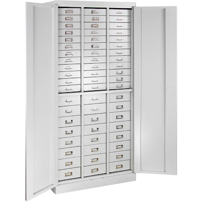 Artikelbild 2 für ADB Schubladenschrank lichtgrau 80,0 x 41,0 x 179,0 cm, Artikelnummer 892673