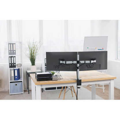 Artikelbild 7 für DURABLE Monitor-Halterung SELECT 509523 silber für 2 Monitore, Tischklemme, Tischbohrung, Artikelnummer 888333