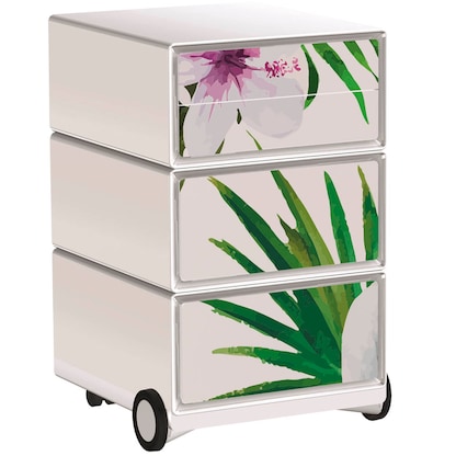 Artikelbild für PAPERFLOW easyBox Tropical Rollcontainer weiß, bunt 4 Auszüge 39,0 x 43,6 x 64,2 cm, Artikelnummer 215359