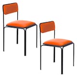 Artikelbild 1 für 2 meet powered by PAPERFLOW Besucherstühle BISTRO CHBISX2V.27 rost Stoff, Artikelnummer 231856
