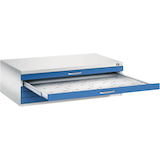 Artikelbild 1 für CP 7200 Planschrank lichtgrau, enzianblau 5 Schubladen 135,0 x 96,0 x 42,0 cm, Artikelnummer 682649