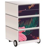 Artikelbild 1 für PAPERFLOW easyBox Tropical Rollcontainer weiß, bunt 4 Auszüge 39,0 x 43,6 x 64,2 cm, Artikelnummer 214498