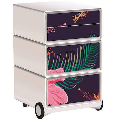 Artikelbild für PAPERFLOW easyBox Tropical Rollcontainer weiß, bunt 4 Auszüge 39,0 x 43,6 x 64,2 cm, Artikelnummer 214498