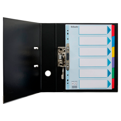 Artikelbild 4 für Esselte Ordnerregister DIN A4 Vollformat blanko farbig 6-teilig, 1 Satz, Artikelnummer 352856