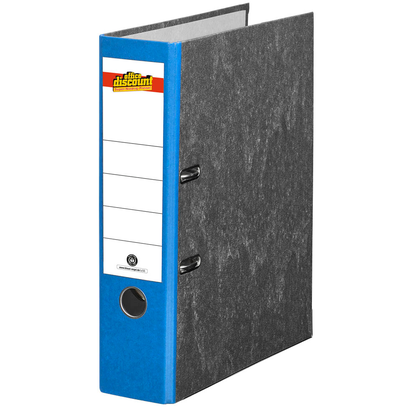 Artikelbild für office discount Ordner blau marmoriert Karton 8,0 cm DIN A4, Artikelnummer 501437