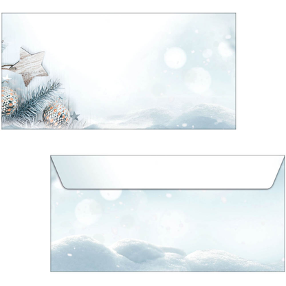 Artikelbild für 25 SIGEL Weihnachtsbriefumschläge Snow Star DIN lang ohne Fenster, Artikelnummer 187611