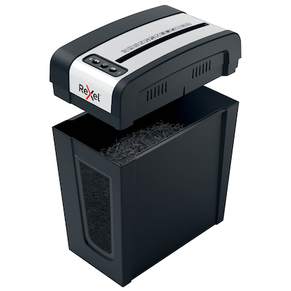 Artikelbild 5 für Rexel Secure MC4-SL Aktenvernichter mit Partikelschnitt P-5, 2 x 15 mm, bis 4 Blatt, schwarz, Artikelnummer 437182