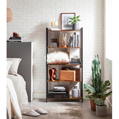 Artikelbild 3 für VASAGLE Bücherregal braun, schwarz 74,0 x 30,0 x 150,0 cm, Artikelnummer 290089