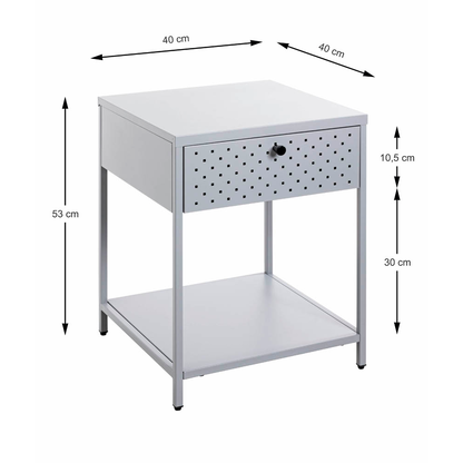 Artikelbild 2 für HAKU Möbel Konsole Nachttisch Metall grau 40,0 x 40,0 x 53,0 cm, Artikelnummer 339998