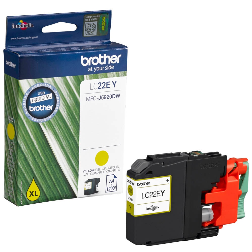 Brother LC12EC Original Tintenpatrone Cyan – 1 Patrone, Ca. 450 Seiten | Für Ausgewählte Brother Drucker