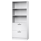 Artikelbild 1 für HAMMERBACHER Regalschrank 7300 SG, V7300/W/W/SG weiß 80,0 x 42,0 x 200,4 cm, Artikelnummer 863980