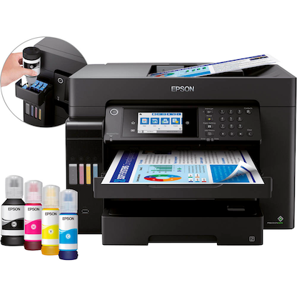 Artikelbild 4 für AKTION: EPSON EcoTank ET-16605 4 in 1 Tintenstrahl-Multifunktionsdrucker schwarz + GRATIS Ariete Airy Fryer 4 L Heißluftfritteuse mit 100 Euro CashBack, Artikelnummer 708101