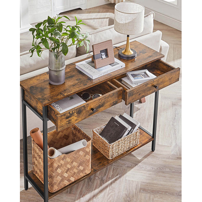 Artikelbild 5 für VASAGLE Konsolentisch braun 100,0 x 30,0 x 80,0 cm, Artikelnummer 290029