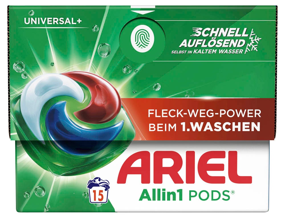 ARIEL UNIVERSAL+ Allin1 PODS Waschmittel Caps, 15 St. | office discount