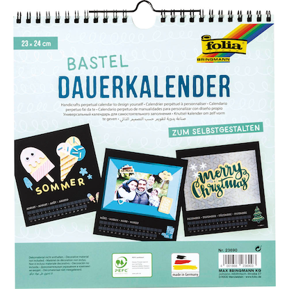 Artikelbild für folia Kalender zum Selbstgestalten 23,0 x 24,0 cm jahresunabhängig, Artikelnummer 273124