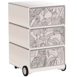 Artikelbild 1 für PAPERFLOW easyBox Tropical Rollcontainer weiß, bunt 4 Auszüge 39,0 x 43,6 x 64,2 cm, Artikelnummer 215877