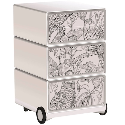 Artikelbild für PAPERFLOW easyBox Tropical Rollcontainer weiß, bunt 4 Auszüge 39,0 x 43,6 x 64,2 cm, Artikelnummer 215877