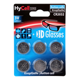 Artikelbild 1 für 6 HyCell Knopfzellen CR2032 3,0 V, Artikelnummer 534242
