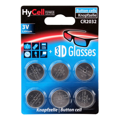 Artikelbild für 6 HyCell Knopfzellen CR2032 3,0 V, Artikelnummer 534242