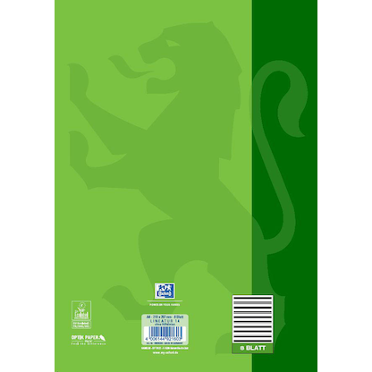 Artikelbild 4 für OXFORD Notenheft ohne Hilfslinien Lineatur 14 Notenlineatur DIN A4 ohne Rand, 8 Blatt, Artikelnummer 884421