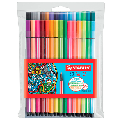 Artikelbild 24 für STABILO Pen 68 Filzstifte farbsortiert, 30 St., Artikelnummer 816266