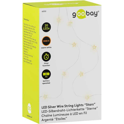 Artikelbild 2 für goobay 20er Sterne LED Lichterkette transparent 2,2 m, Artikelnummer 724977