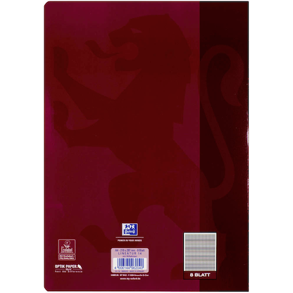 Artikelbild 4 für OXFORD Notenheft Lineatur 14 Notenlineatur mit Hilfslinien DIN A4 ohne Rand, 8 Blatt, Artikelnummer 884440