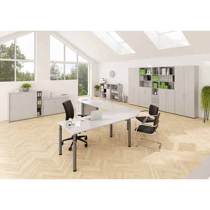 Artikelbild 5 für HAMMERBACHER Schiebetürenschrank Mirakel, V1753S/5/5/BS lichtgrau 2 Fachböden 120,0 x 40,0 x 110,0 cm, Artikelnummer 999797