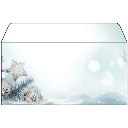Artikelbild 2 für 25 SIGEL Weihnachtsbriefumschläge Snow Star DIN lang ohne Fenster, Artikelnummer 187611