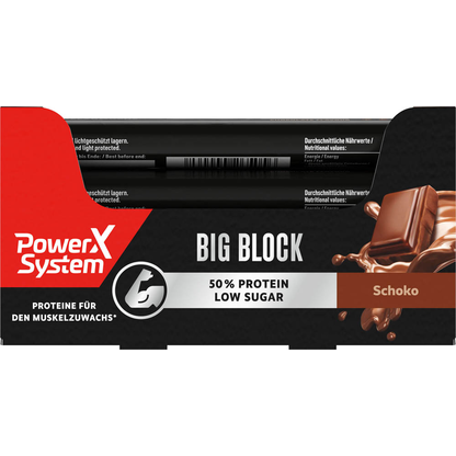 Artikelbild 2 für Power System BIG BLOCK 50% Proteinriegel 1 Riegel, Artikelnummer 179899