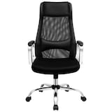 Artikelbild 1 für SONGMICS Bürostuhl, OBN33BK Kunstleder schwarz, Gestell chrom, Artikelnummer 262646