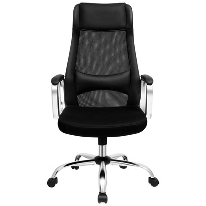Artikelbild 13 für SONGMICS Bürostuhl, OBN33BK Kunstleder schwarz, Gestell chrom, Artikelnummer 262646