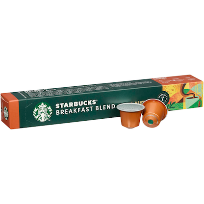 Artikelbild für NESPRESSO STARBUCKS® Breakfast Blend Kaffeekapseln, mild, 10 Portionen, Artikelnummer 613234