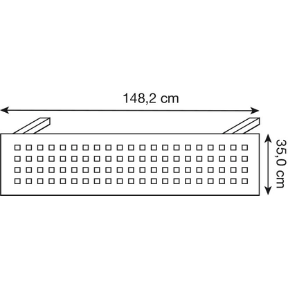 Artikelbild 2 für HAMMERBACHER RSI16 Sichtblende grau 148,2 x 35,0 cm, Artikelnummer 859153