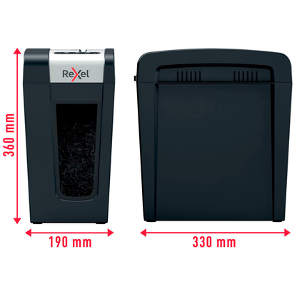 Artikelbild 7 für Rexel Secure MC4-SL Aktenvernichter mit Partikelschnitt P-5, 2 x 15 mm, bis 4 Blatt, schwarz, Artikelnummer 437182