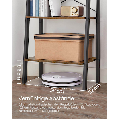 Artikelbild 8 für VASAGLE Bücherregal braun, schwarz 56,0 x 32,0 x 172,0 cm, Artikelnummer 262834