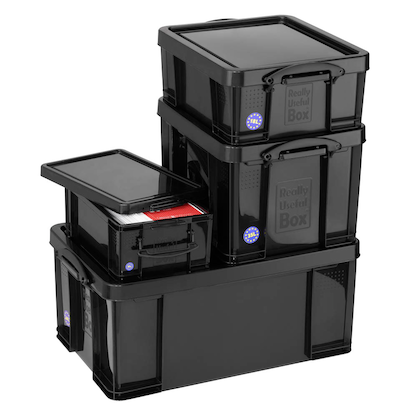 Artikelbild 4 für Really Useful Box Aufbewahrungsbox 9,0 l schwarz 39,5 x 25,5 x 15,5 cm, Artikelnummer 638650